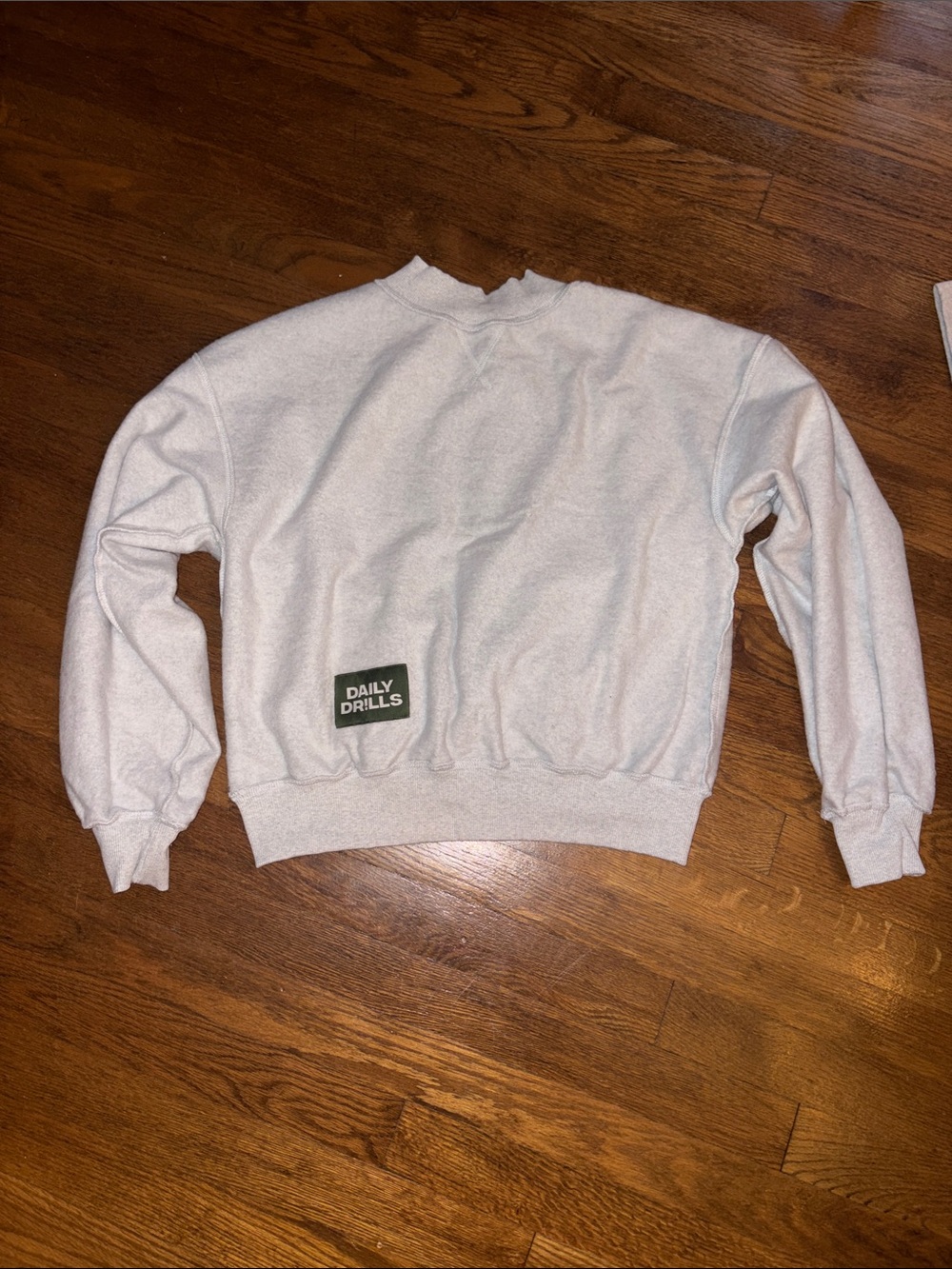 Daily Drills Heather Grey Mockneck Style Crew Sweatshirt
